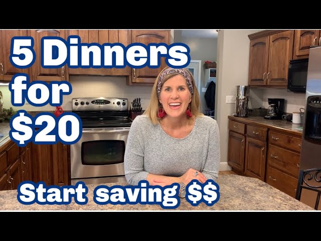 5 Dinners for $20/ Budget Meals/Frugal Healthy Meals