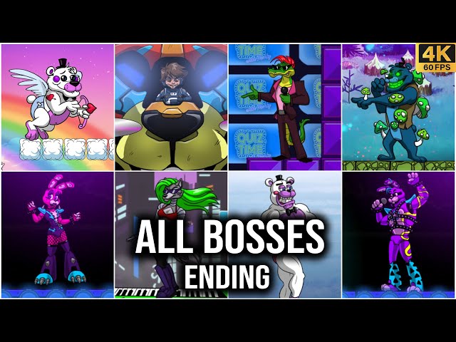 FNAF: The Movie: The Game - All Boss Fights + Ending - (4K60fps)