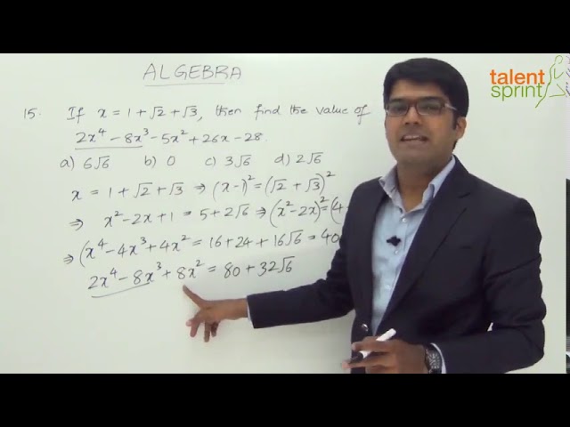 Algebra | Example - 15 | Quantitative Aptitude | TalentSprint Aptitude Prep