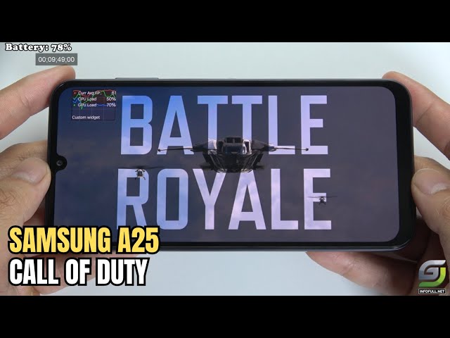 Samsung Galaxy A25 test game Call of Duty Mobile CODM