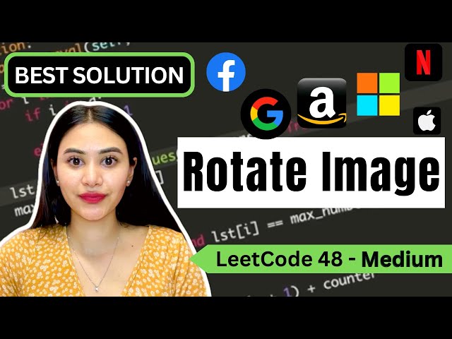 Rotate Image/Matrix - LeetCode  48 - Python (2 ways!)