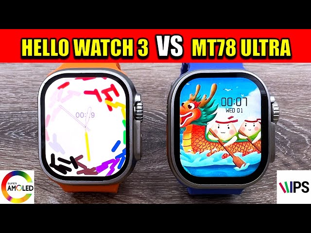 HELLO WATCH 3 vs MT78 ULTRA - APPLE Watch ULTRA Clone Comparison