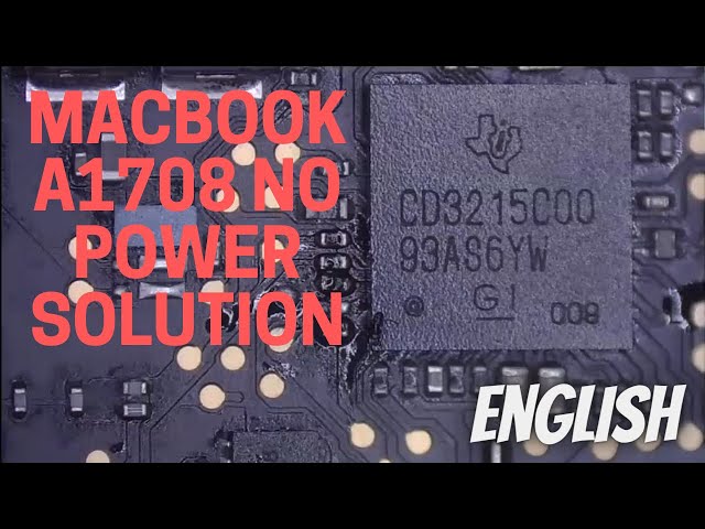MACBOOK PRO A1708 No Power ON Solution in English | Online Chiplevel Laptop Repair Course | Laptex