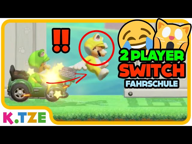 Super Mario 2 Player Switch 😂🚘 Luigi Fahrschule? | K.Tze