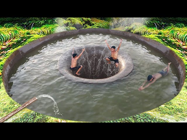 Building Temple Underground House Water Slide To Tunnel Underground Swimming Pools For hiding