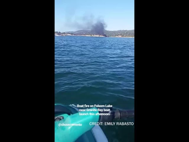 Folsom Lake Boat Fire