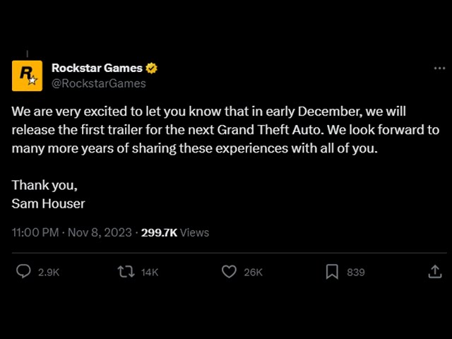 OFFICIAL GTA 6 TRAILER ANNOUNCEMENT FROM ROCKSTAR GAMES! (What We Know So Far)