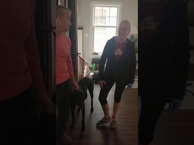 Mom surprised by new dog on Christmas Eve