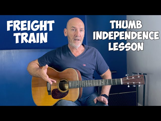 Thumb Independence | Freight Train | Acoustic guitar lesson | August 2022