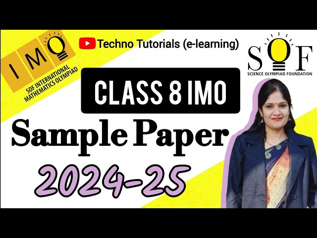 class 8 IMO | sample paper 2024-25 | maths Olympiad for class 8 | sample paper | imo | grade 8