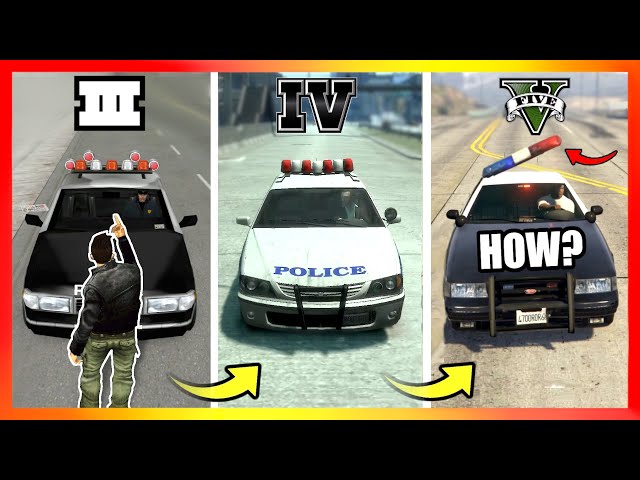 POLICE CARS LOGIC in GTA Games! (GTA 3 → GTA 5)