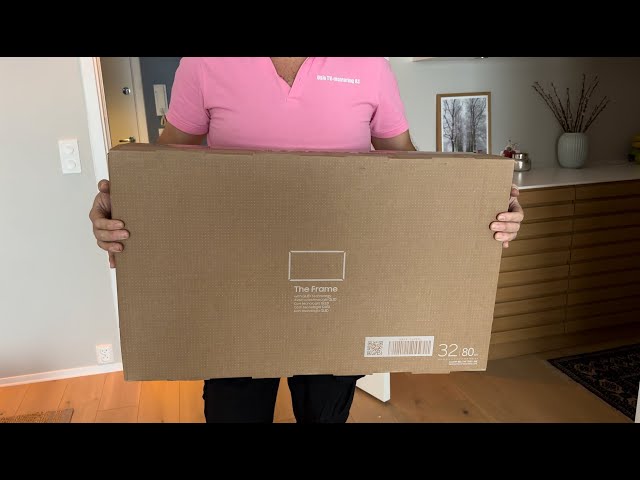 2023 32" Samsung the frame unboxing and wall mounting