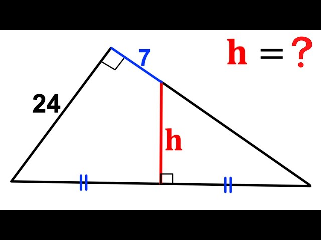 Calculate the height h | Important Geometry and Algebra skills explained