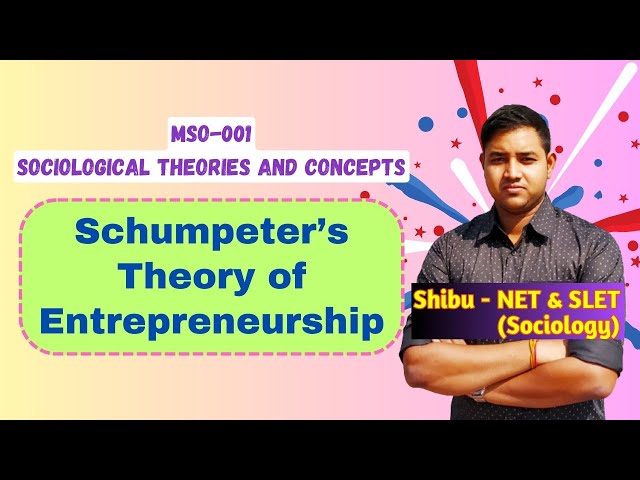 Schumpeter's Theory of Entrepreneurship | IGNOU MSO 001 | Sociological Theories and Concepts