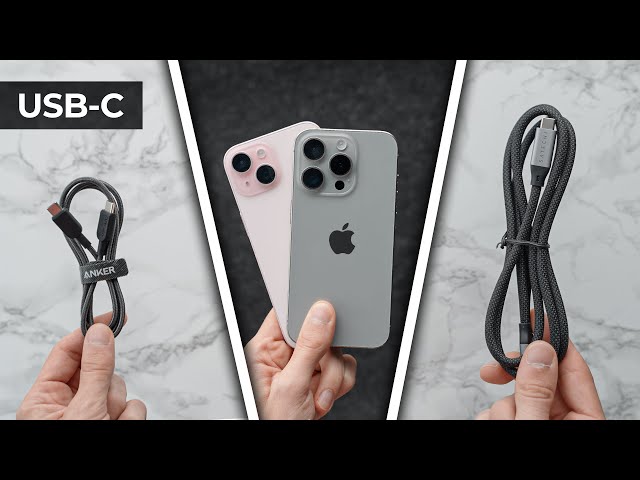 Les MEILLEURS câbles USB-C pour l’iPhone 15 et 15 Pro !