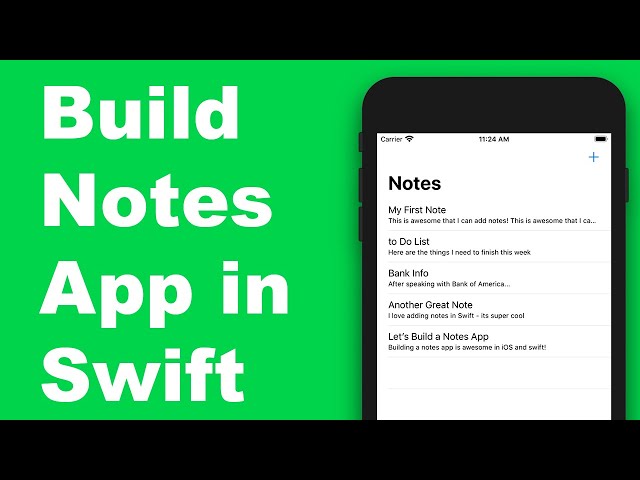 Swift Tutorial: Build Notes App in Xcode 11 (BEGINNER) - Under 20 mins