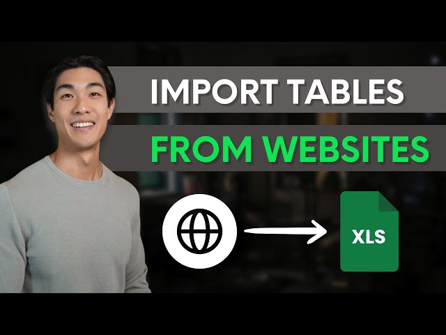Import Tables From Websites into Excel in 2 MIN