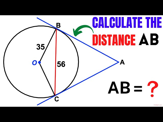 Calculate the distance AB | Important Geometry and Algebra skills explained