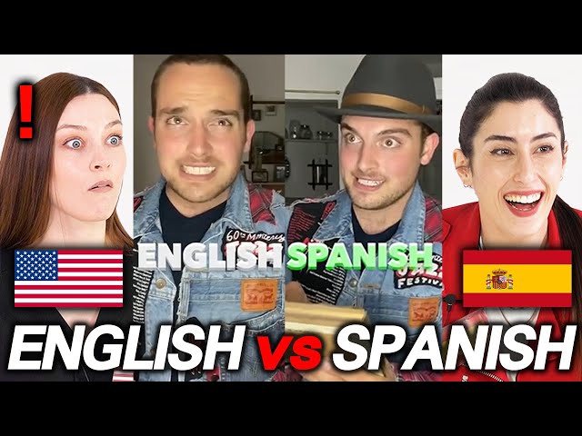 American vs Spanish React to English vs Spanish Tiktok!!