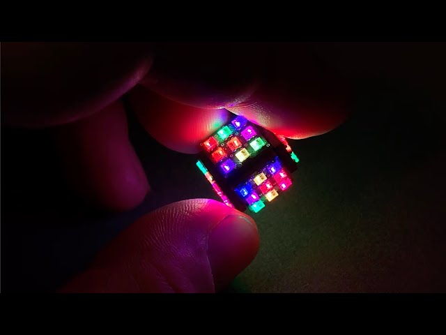 PIKOCUBE | is it the smallest LED cube on earth? | complete build | makermoekoe