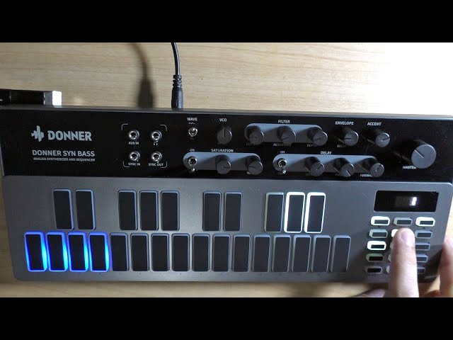 Donner B1 Bass Synth & Sequencer REVIEW!  Testing the New Firmware...