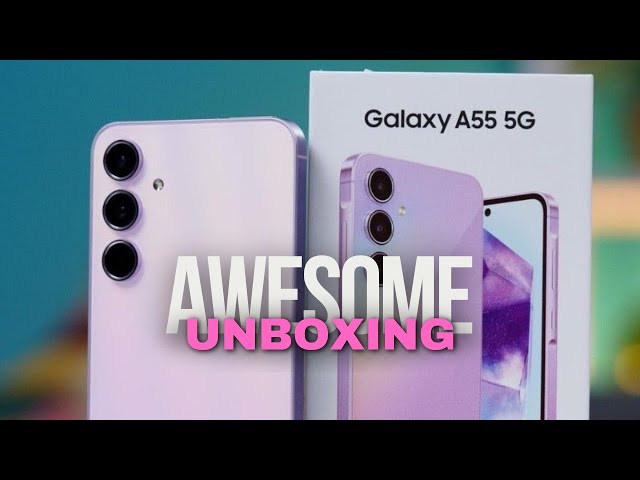 Samsung Galaxy A55 5G Unboxing and First Boot