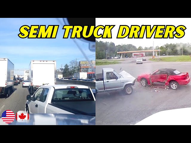 OMG Moments Caught By Semi Truck Drivers  - 1