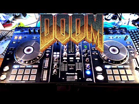 DOOM running on a Pioneer DJ controller (XDJ-RX2)