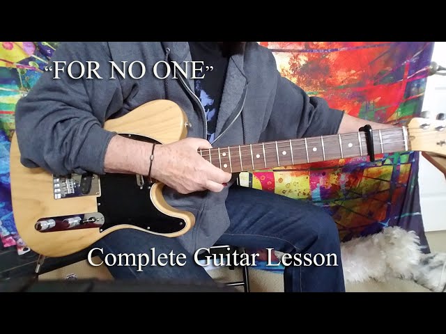 FOR NO ONE The Beatles - Complete Lesson For Guitar