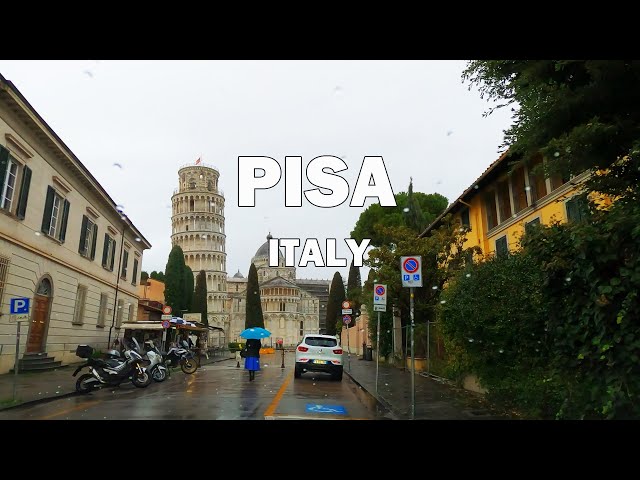 Pisa, Italy - Driving Tour In The Rain 4K