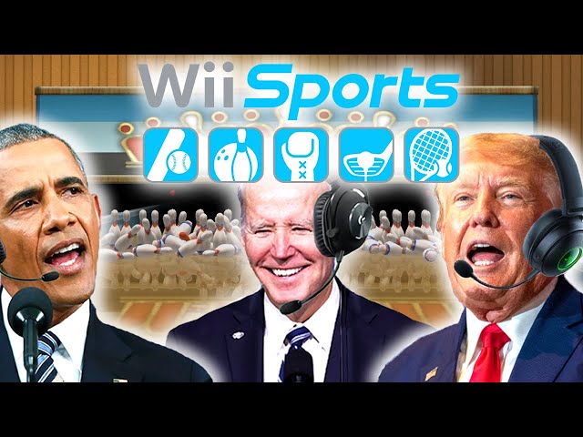 US Presidents Play 100 Pin Bowling in Wii Sports Resort 5