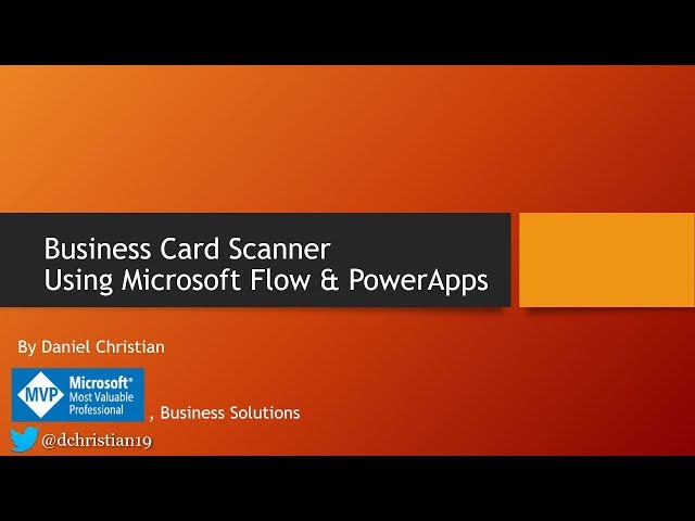 Business Card Scanner using PowerApps & Flow