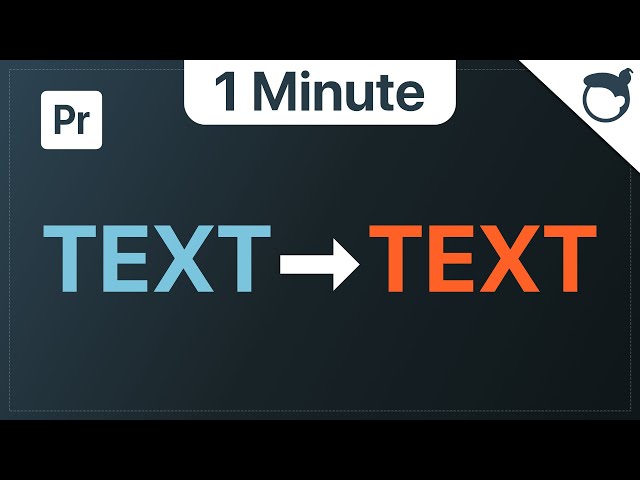 Text umfärben in Premiere Pro [1 Minute]