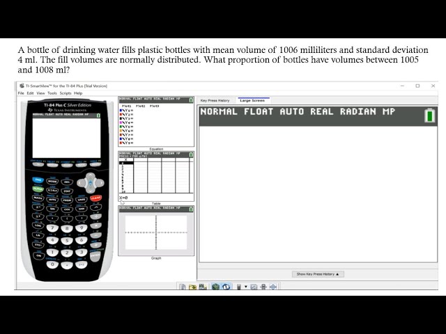Continuous probability distribution with calculator