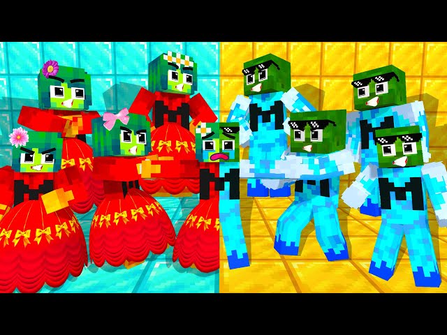 Monster School : Zombie x Squid Game SISTER & BROTHER BATTLE - MInecraft Animation