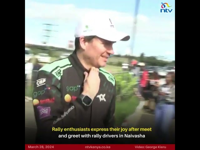 Rally fans express their joy after meet and greet with WRC drivers in Naivasha