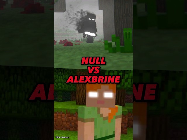 Null Vs Alexbrine [ Who is Strongest ] #shorts #null #minecraft