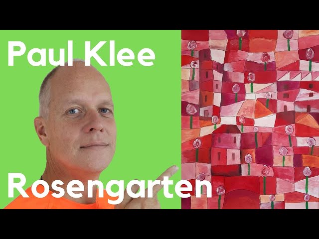 Paint like Paul Klee paintings: Rosengarten / Rose Garden - Analogous colors scheme