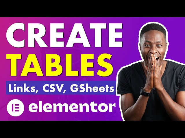 Create Custom Elementor Tables, Import CSV Tables and Google Sheets with Premium Addons