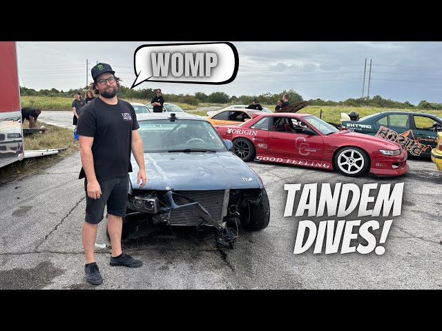 CRASHED My E36 During AGGRESSIVE Tandem Sesh! The Crew Leaves LZ's To RUN DOORS At A Secret Spot!