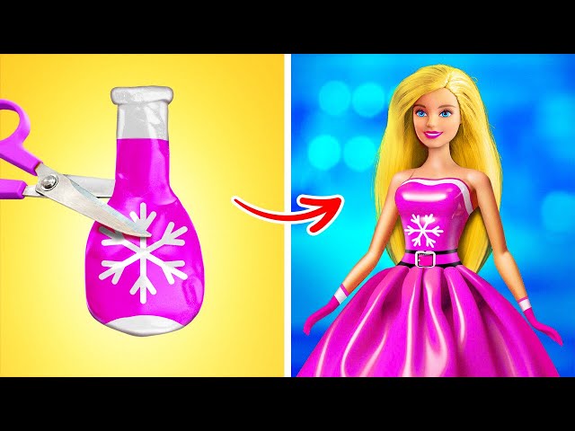 WOW! BARBIE PRINCESS GETS READY FOR A PARTY || Creative Parenting Crafts And Ideas By 123 GO! Genius