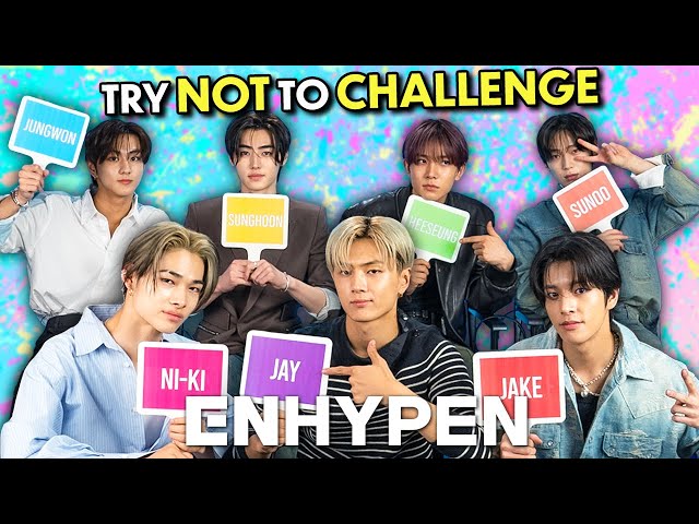 ENHYPEN Tries Not To Sing, Laugh, Eat, Touch Gauntlet Challenge!