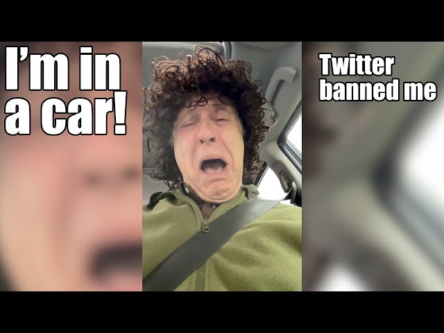 I'm in a car: Twitter banned me.