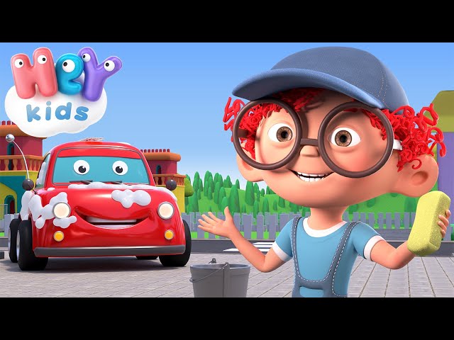 Să Spălăm Mașina 🚗 Cântece si desene animate cu mașini | HeyKids