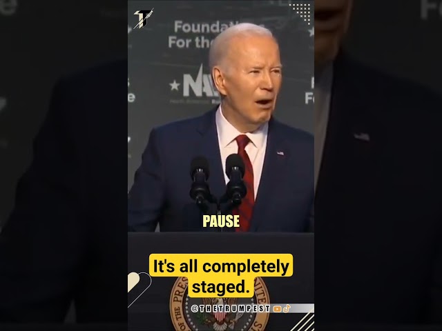 BIDEN, reading from his teleprompter: "Four more years? Pause?"
