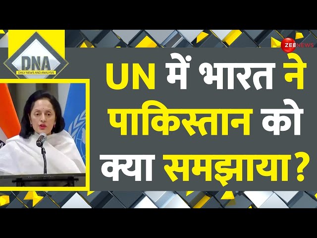 India on Pakistan: UN में भारत ने पाकिस्तान को क्या समझाया? | DNA | United Nations | World News