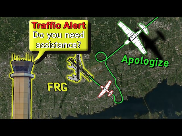 Confused Pilot causes a Close Call near Farmingdale, NY