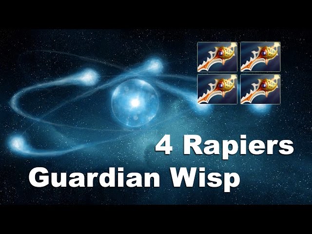 Guardian Wisp 4 Rapiers Carry IO Pwnage Dota 2