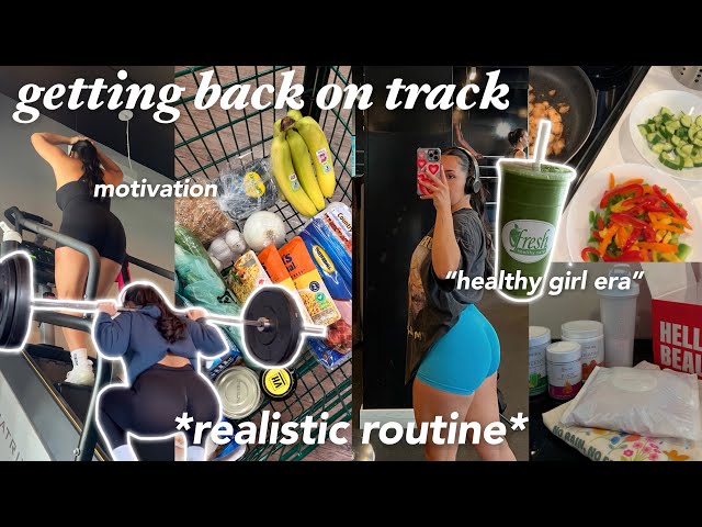 PRODUCTIVE ROUTINE 🌱 healthy habits, THAT girl, gaining motivation, grocery shop *realistic*