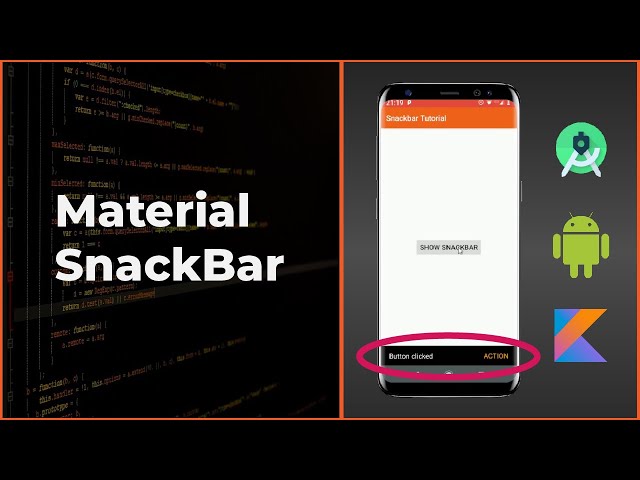 Material SnackBar with Action Tutorial (Android Studio 2020)